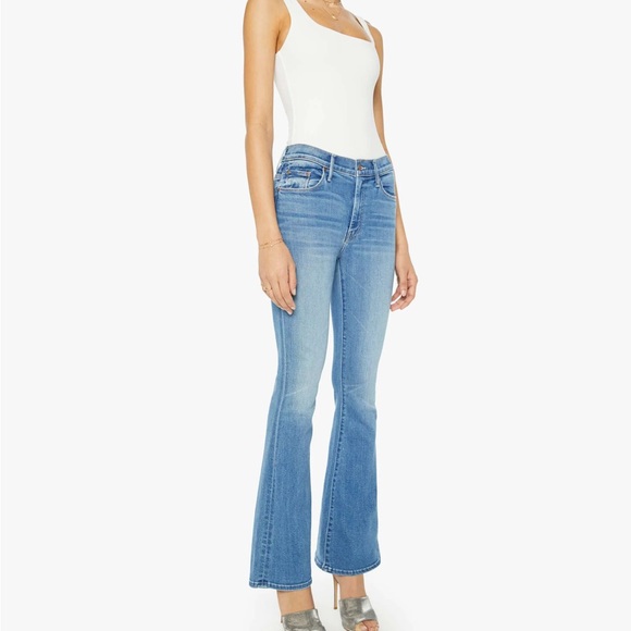 MOTHER Blue Flare Wide Leg Jeans